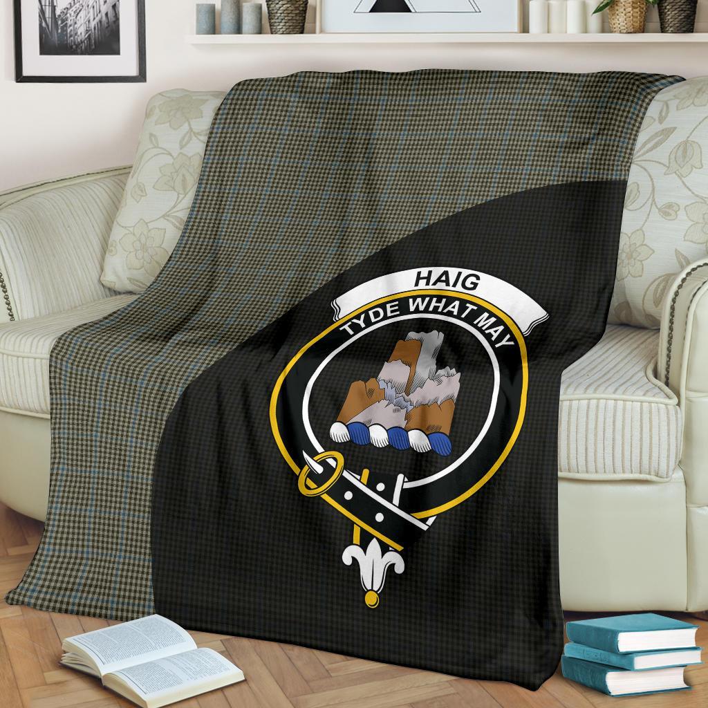 Haig Check Tartan Crest Blanket Wave Style