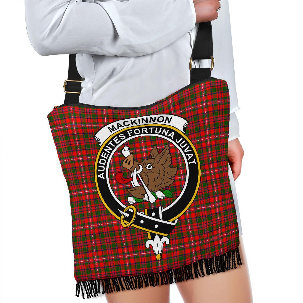 MacKinnon Modern Tartan Clan Badge Boho Handbag - SP