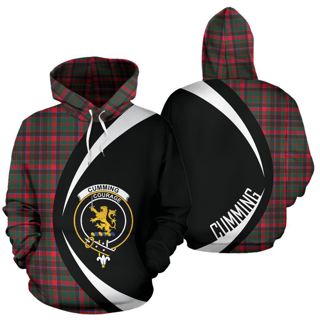 Cumming Hunting Modern Tartan Crest Hoodie - Circle Style