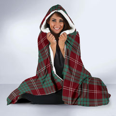 Crawford Family Tartan Crest Hooded Blanket