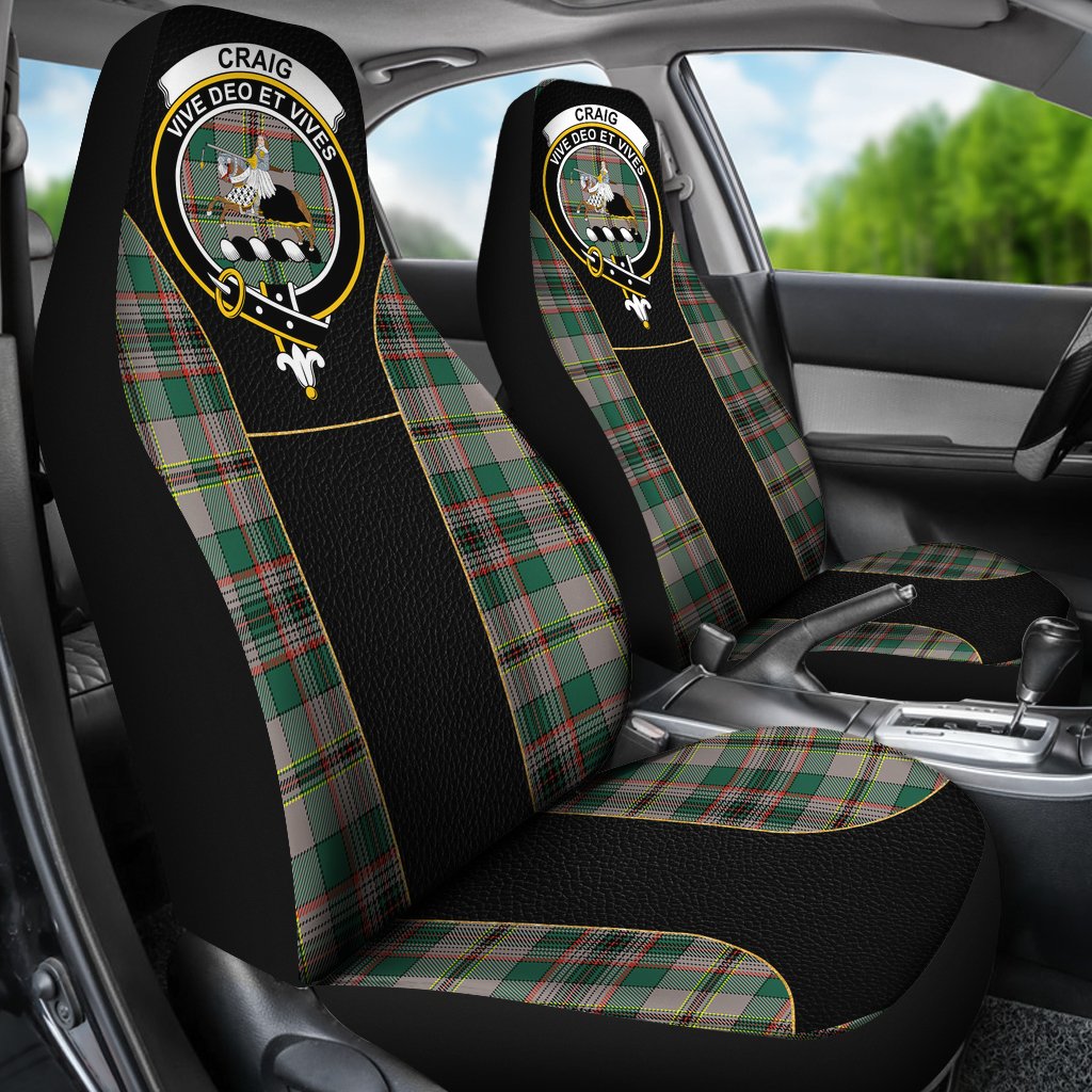 Craig Ancient Tartan Crest Car Seat Cover Special Version