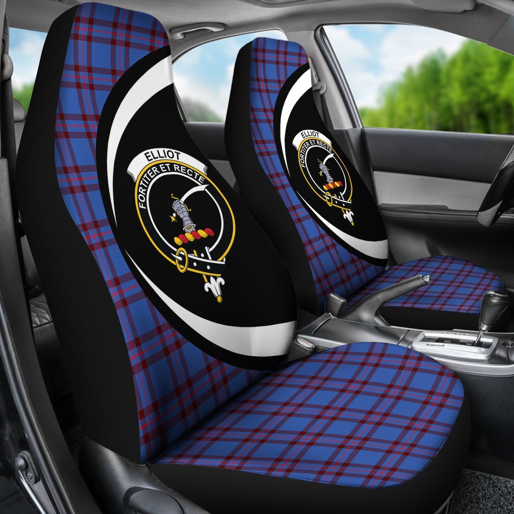 Elliot Modern Tartan Crest Circle Car Seat Cover