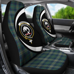 Kennedy Modern Tartan Crest Circle Car Seat Cover