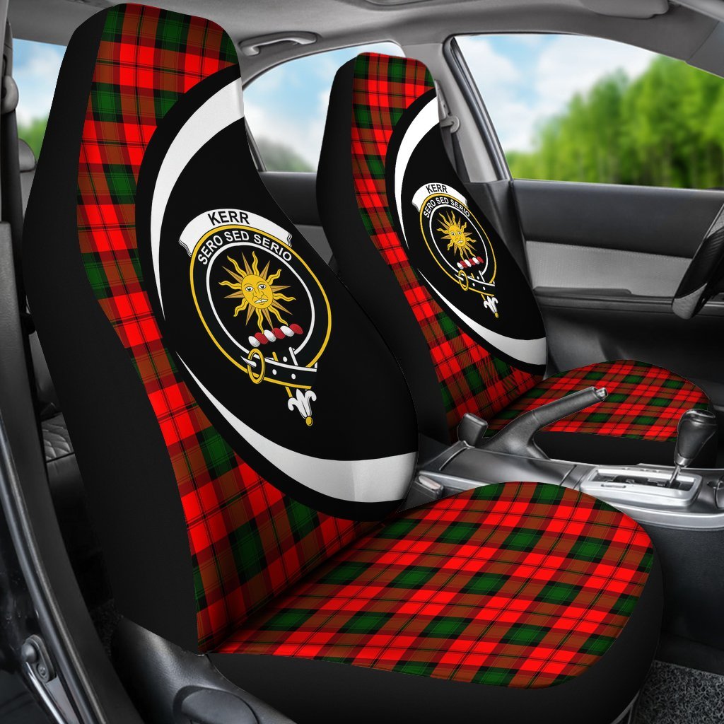 Kerr Modern Tartan Crest Circle Style Car Seat Cover