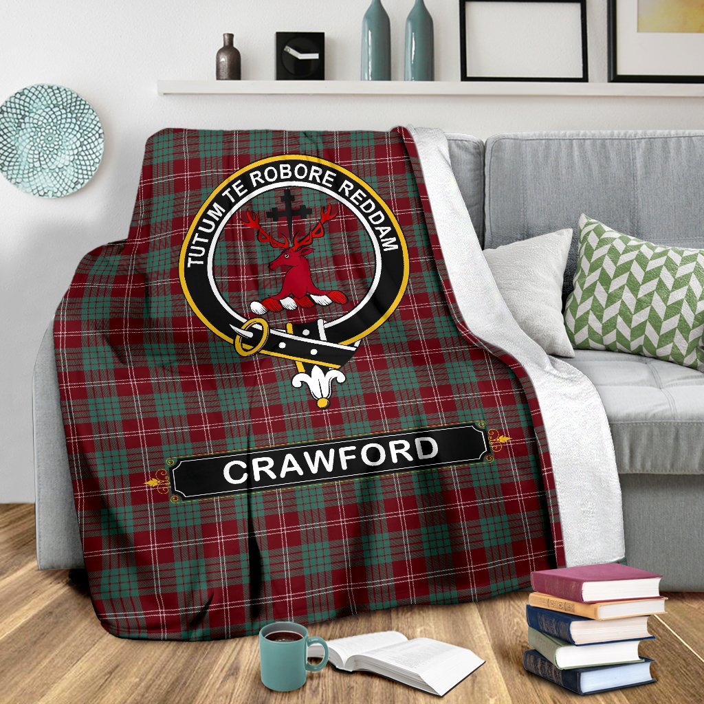 Crawford Tartan Crest Blanket - 3 Sizes
