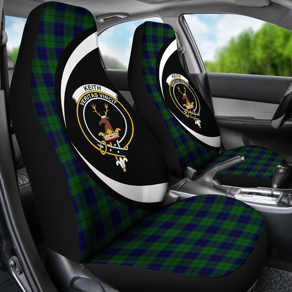 Keith Modern Tartan Crest Car Seat Cover