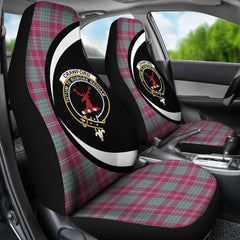 Crawford Ancient Tartan Crest Circle Style Car Seat Cover