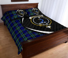 Arbuthnot Modern Tartan Crest Circle Style Quilt Bed Set