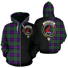 Armstrong Modern Tartan Crest Zipper Hoodie - Half Of Me Style