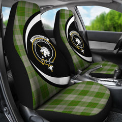 Cunningham Dress Green Dancers Tartan Crest Circle Style Car Seat Cover