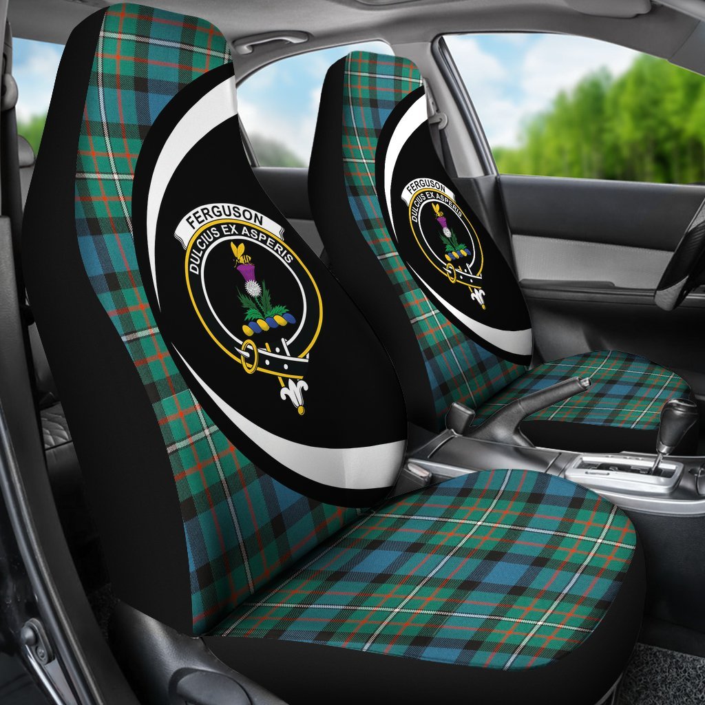 Ferguson Ancient Tartan Crest Circle Style Car Seat Cover