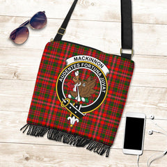 MacKinnon Modern Tartan Clan Badge Boho Handbag