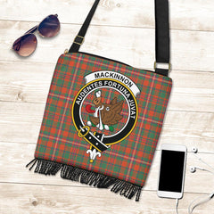 MacKinnon Ancient Tartan Clan Badge Boho Handbag
