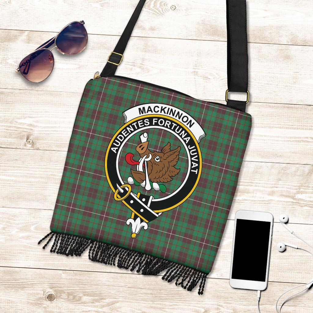 MacKinnon Hunting Ancient Tartan Clan Badge Boho Handbag