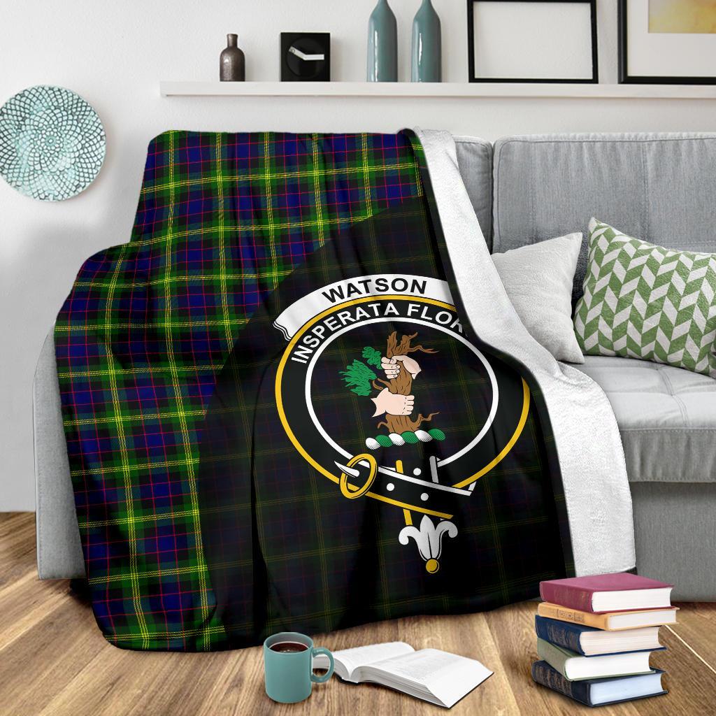 Watson Modern Tartan Crest Blanket Wave Style