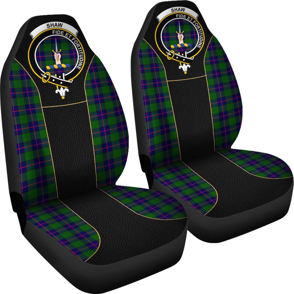 Shaw (Of Tordarroch) Tartan Crest Car Seat Cover - Special Version