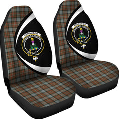 Fergusson Weathered Tartan Crest Circle Style Car Seat Cover