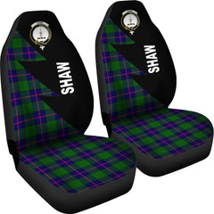 Shaw (Of Tordarroch) Tartan Crest Car Seat Cover - Flash Version