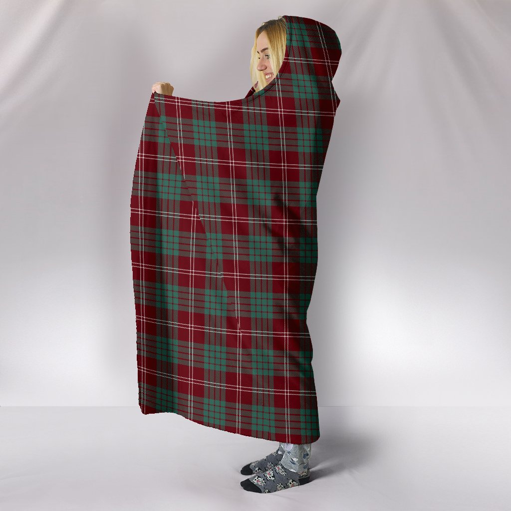 Crawford Modern Tartan Crest Hooded Blanket