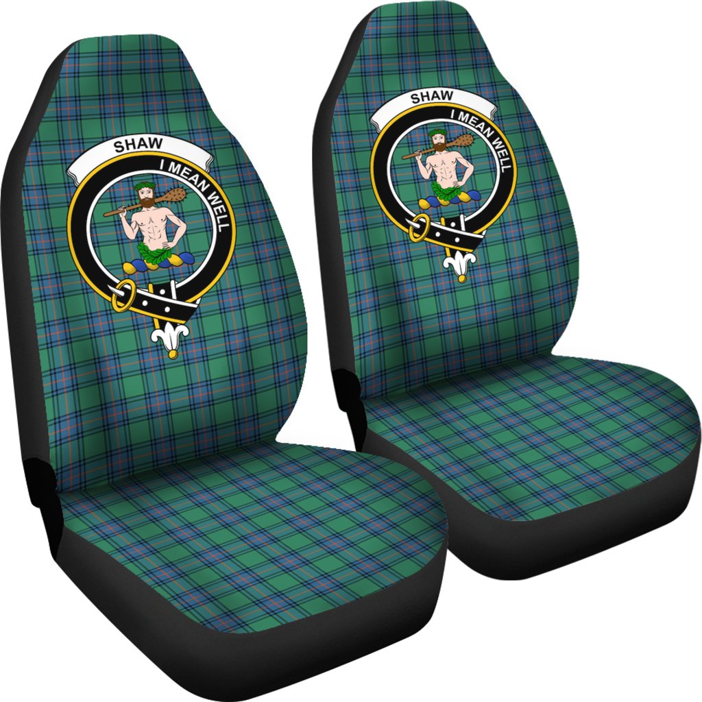 Shaw Of Sauchie Tartan Crest Car Seat Cover