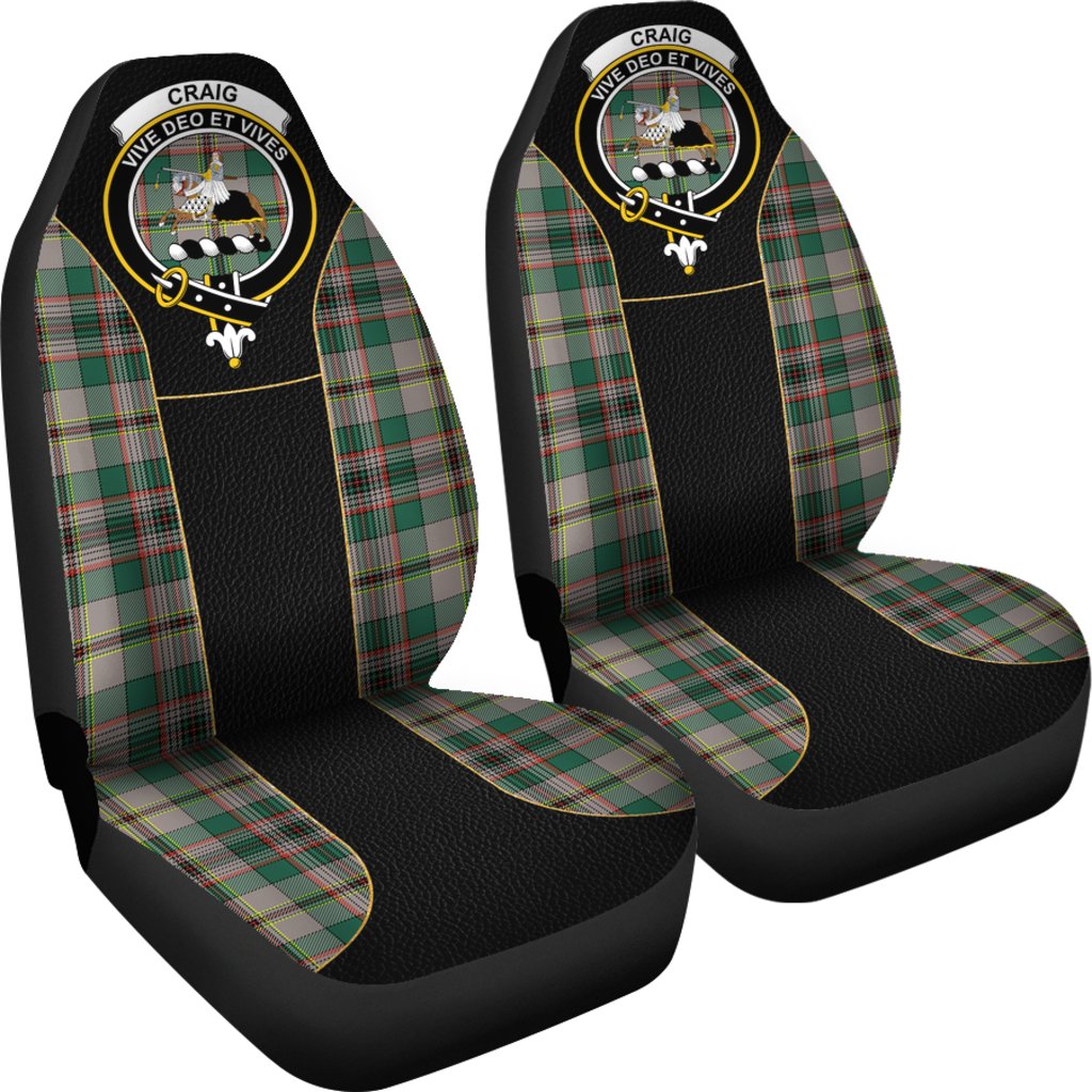 Craig Ancient Tartan Crest Car Seat Cover Special Version