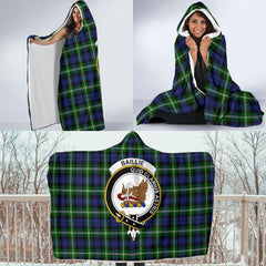 Baillie Family Tartan Crest Hooded Blanket