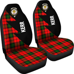 Kerr Tartan Crest Flash Style Car Seat Cover