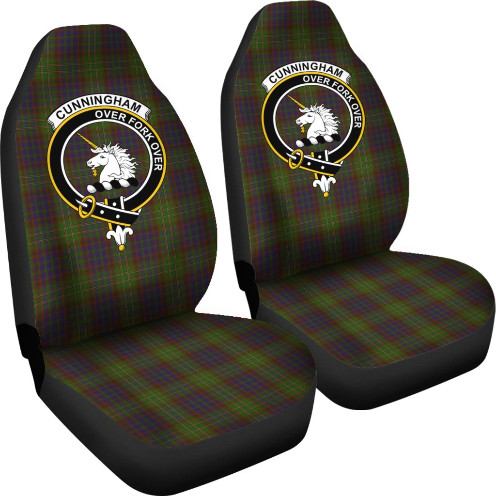 Cunningham Tartan Crest Car Seat Cover