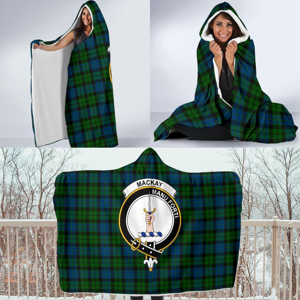 MacKay Modern Tartan Crest Hooded Blanket