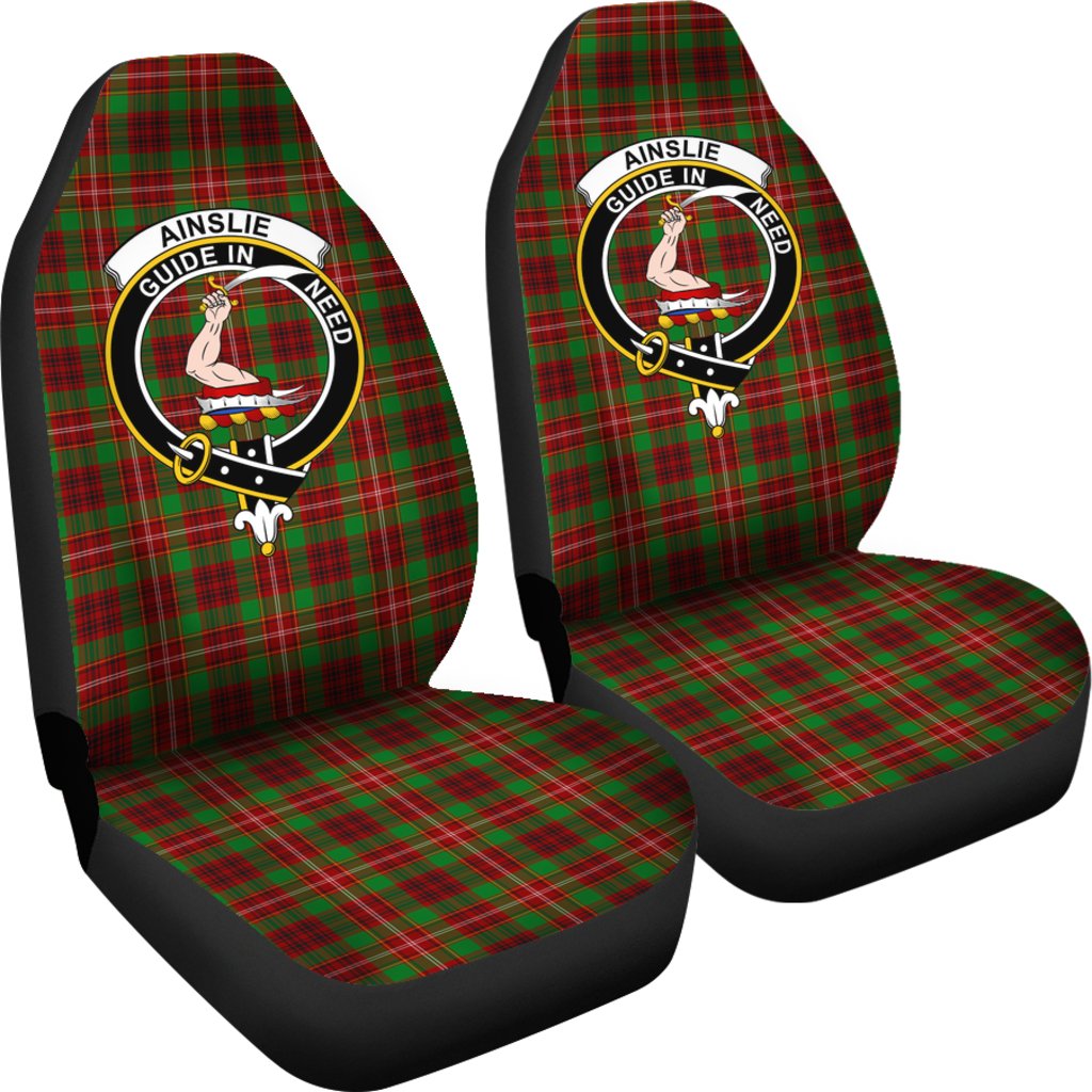 Ainslie Family Tartan Crest Car Seat Cover