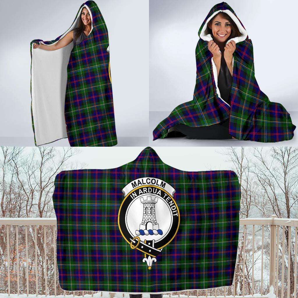 Malcolm (MacCallum) Tartan Crest Hooded Blanket