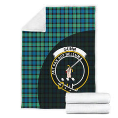 Gunn Ancient Family Tartan Crest Blanket - 3 Sizes
