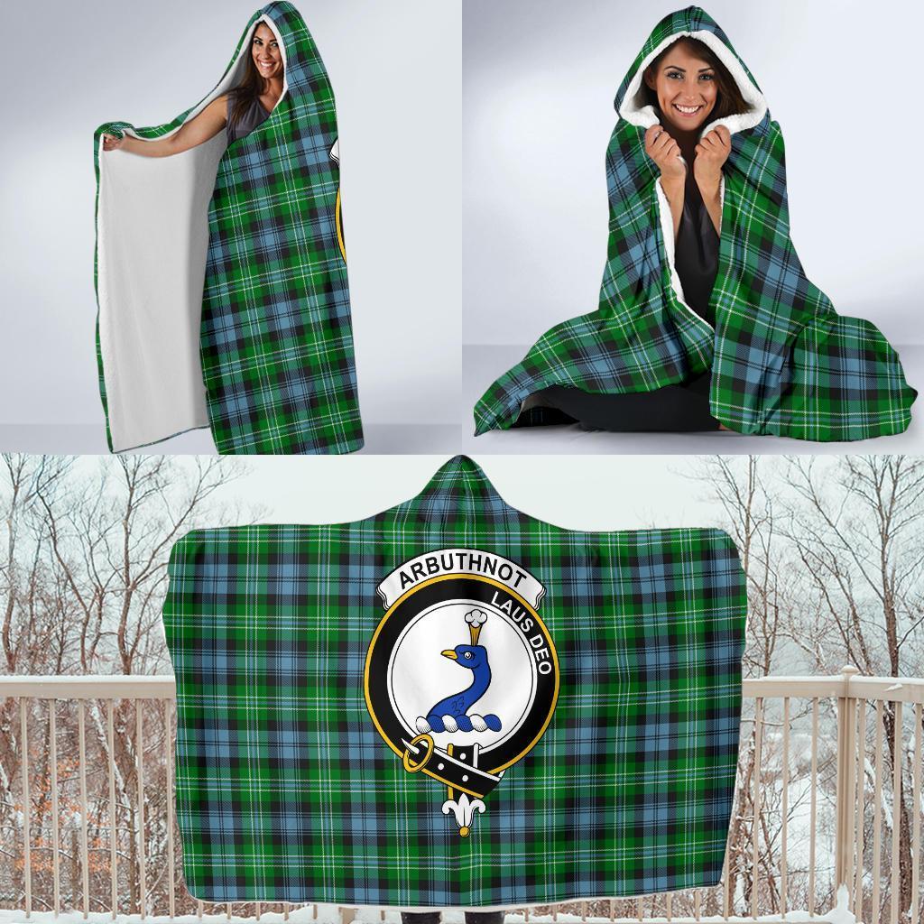 Arbuthnot Family Tartan Crest Hooded Blanket