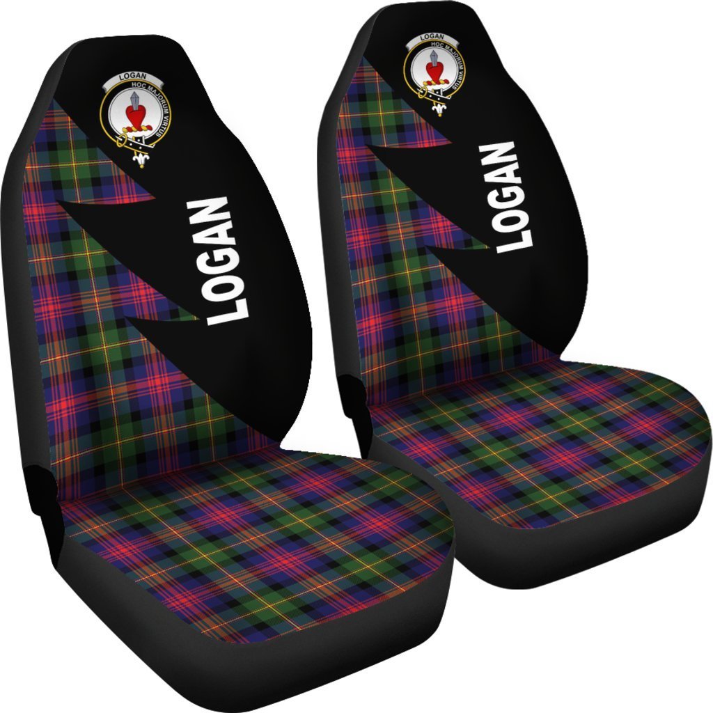 Logan Tartan Crest Car Seat Cover - Flash Style