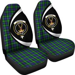 Gordon Modern Tartan Crest Car Seat Cover