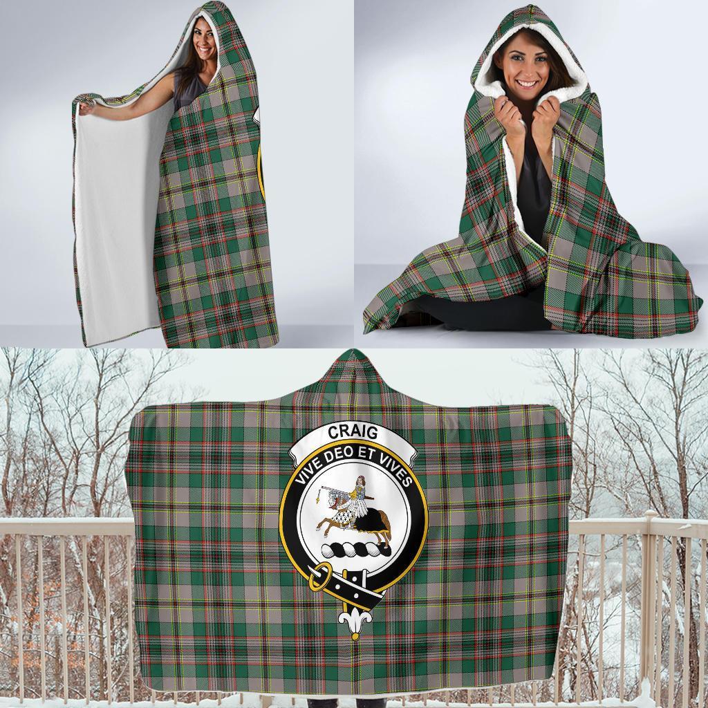 Craig Ancient Tartan Crest Hooded Blanket