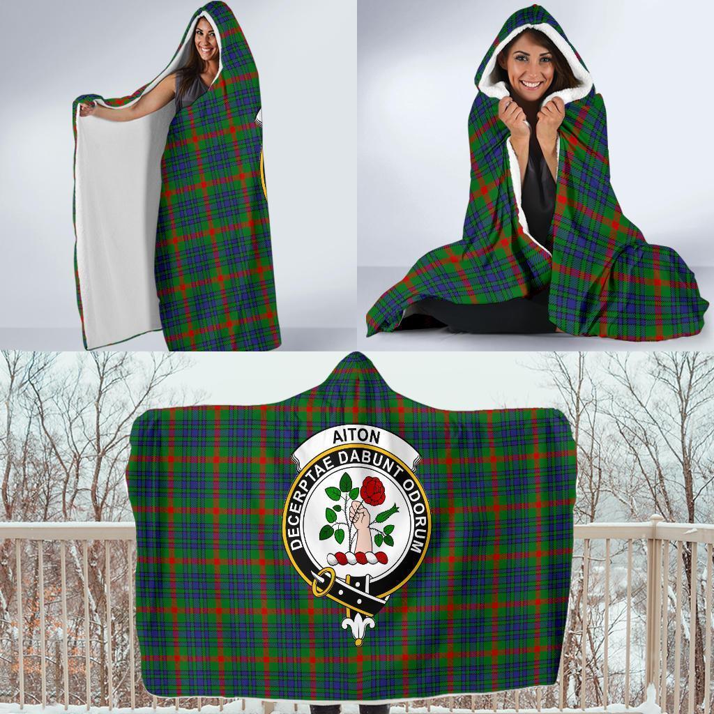 Aiton Family Tartan Crest Hooded Blanket