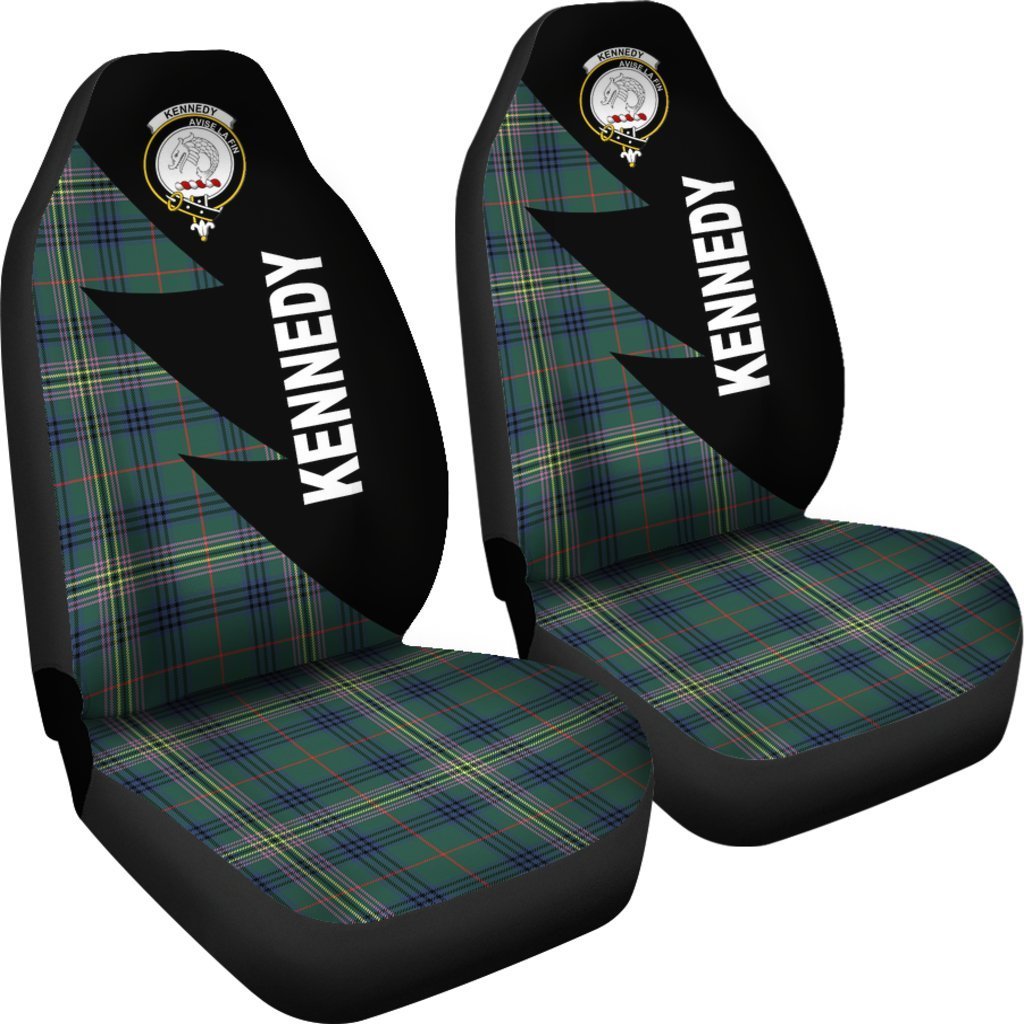 Kennedy Tartan Crest Car Seat Cover