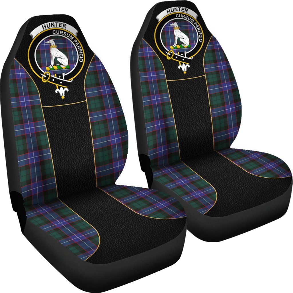 Hunter Tartan Crest Circle Car Seat Cover