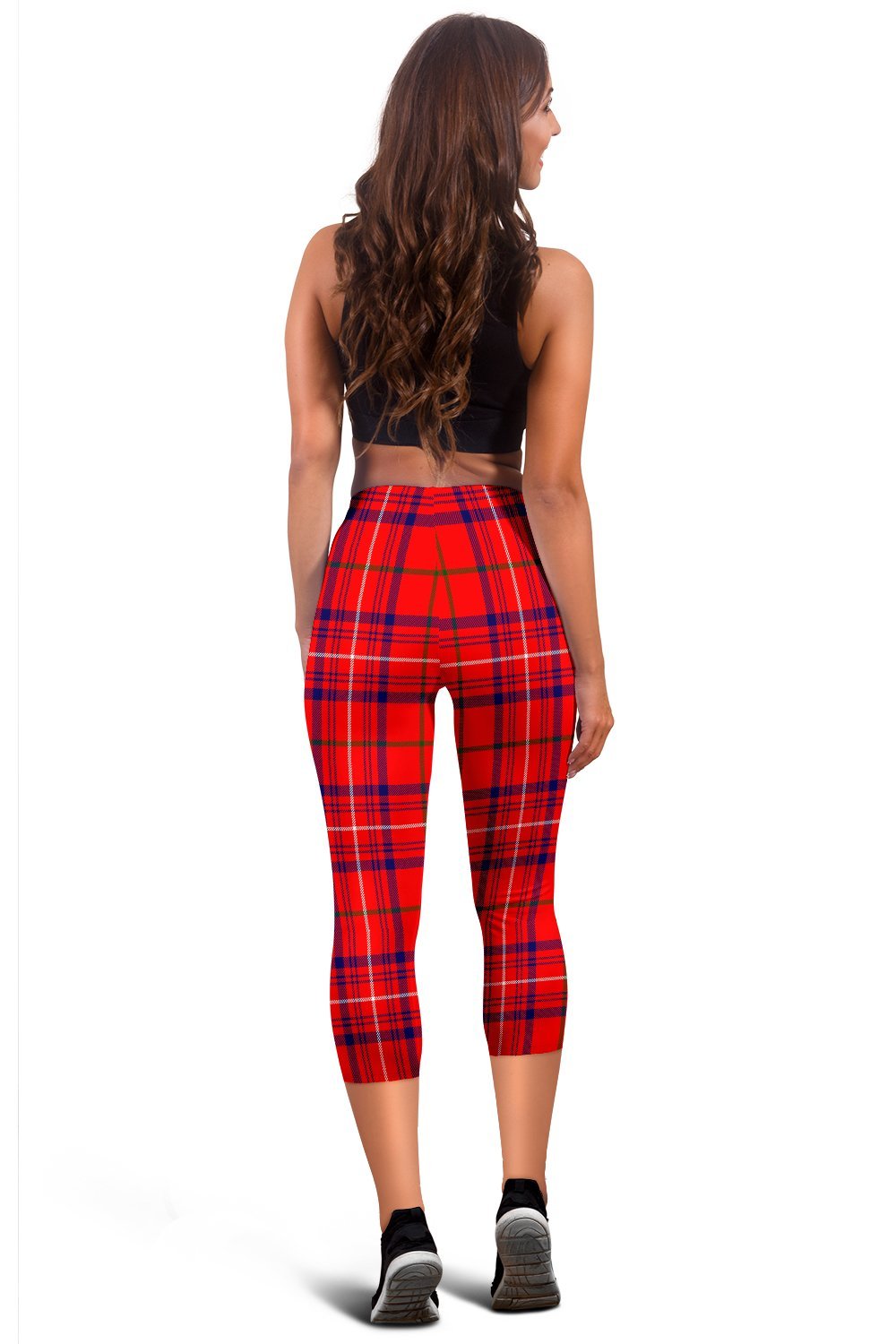 Rose Modern Tartan Capris Leggings