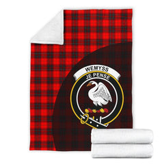 Wemyss Modern Tartan Crest Blanket Wave Style