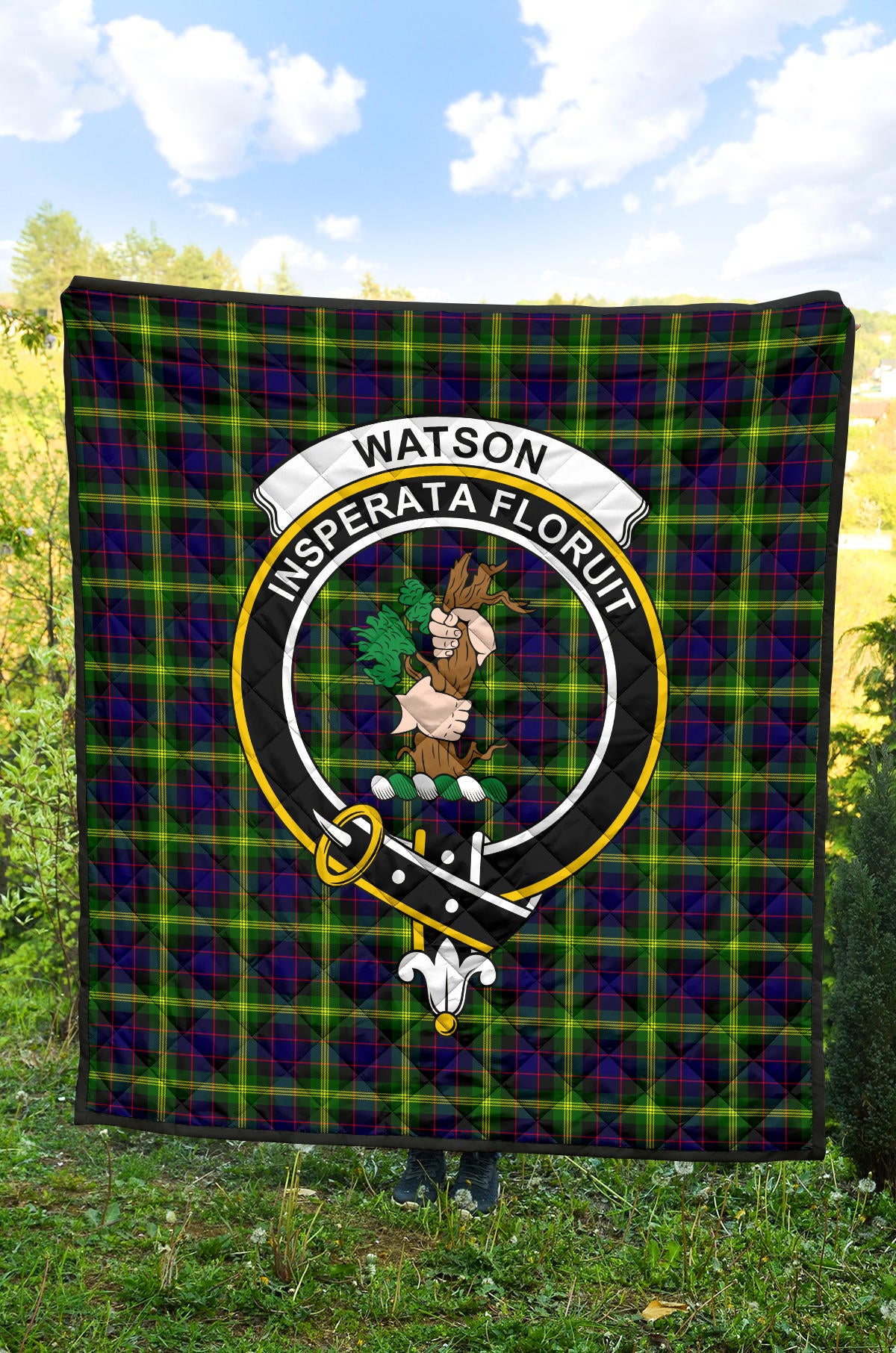 Watson Modern Tartan Crest Quilt - SP