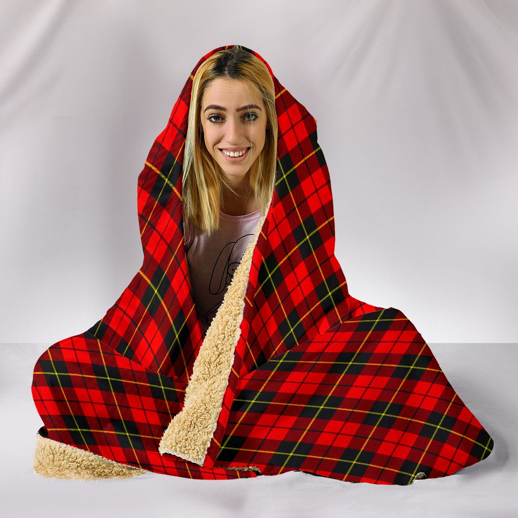 Wallace Hunting - Red Tartan Hooded Blanket