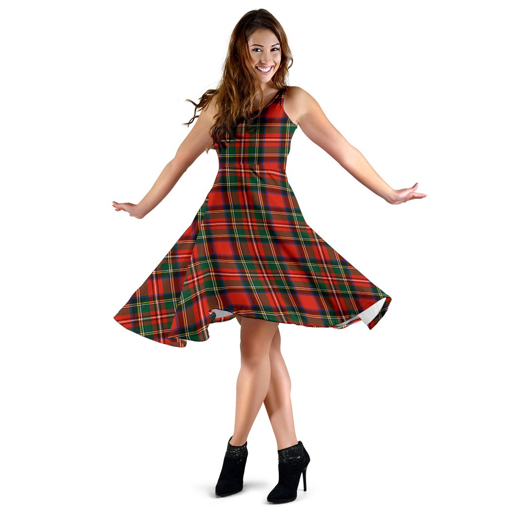 Stewart Royal Modern Tartan Midi Dress