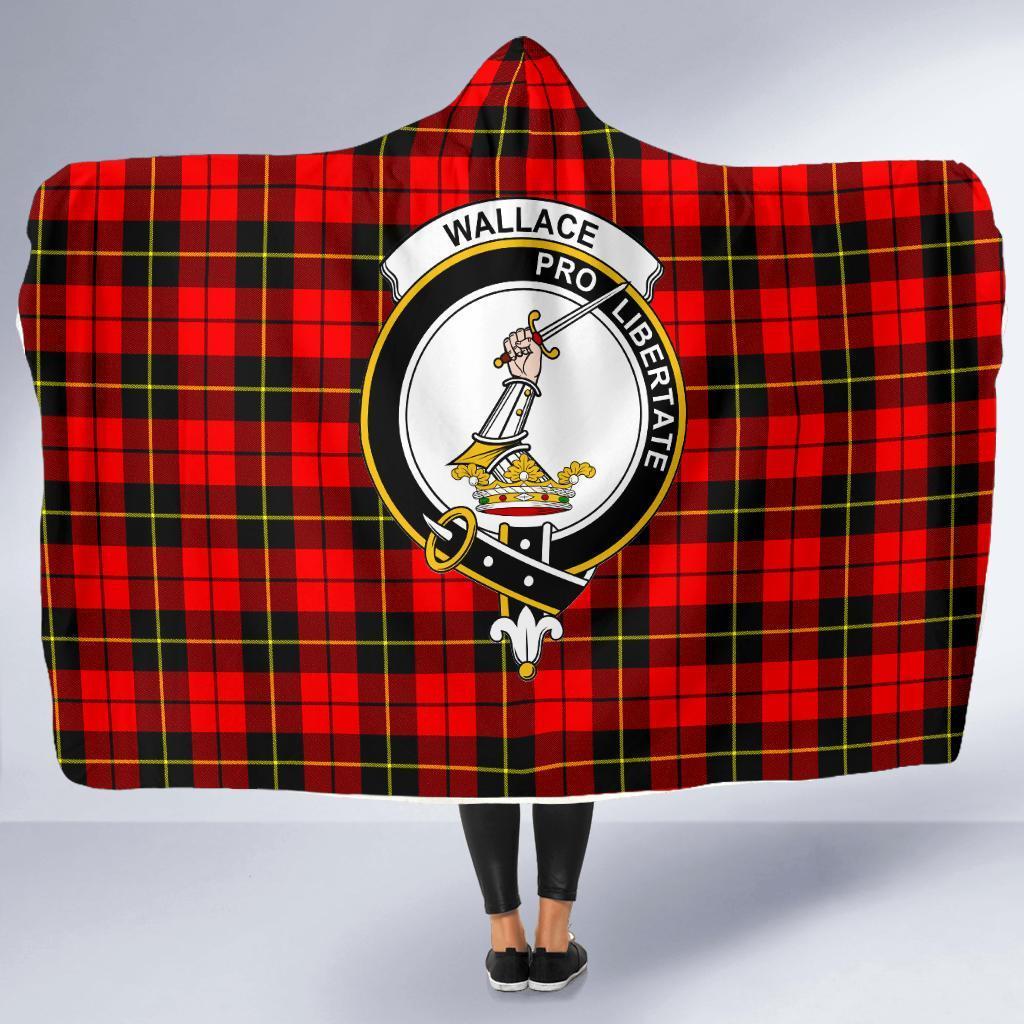 Wallace Tartan Crest Hooded Blanket