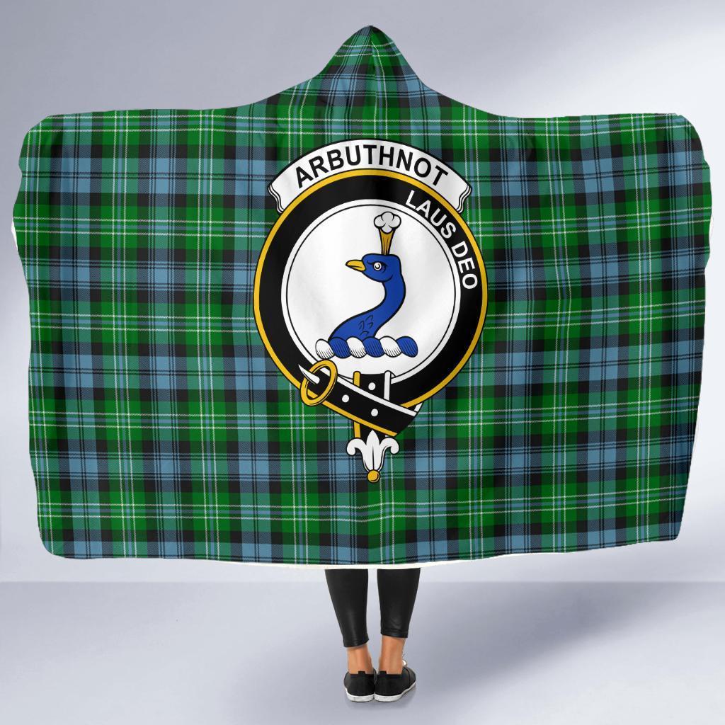 Arbuthnot Family Tartan Crest Hooded Blanket