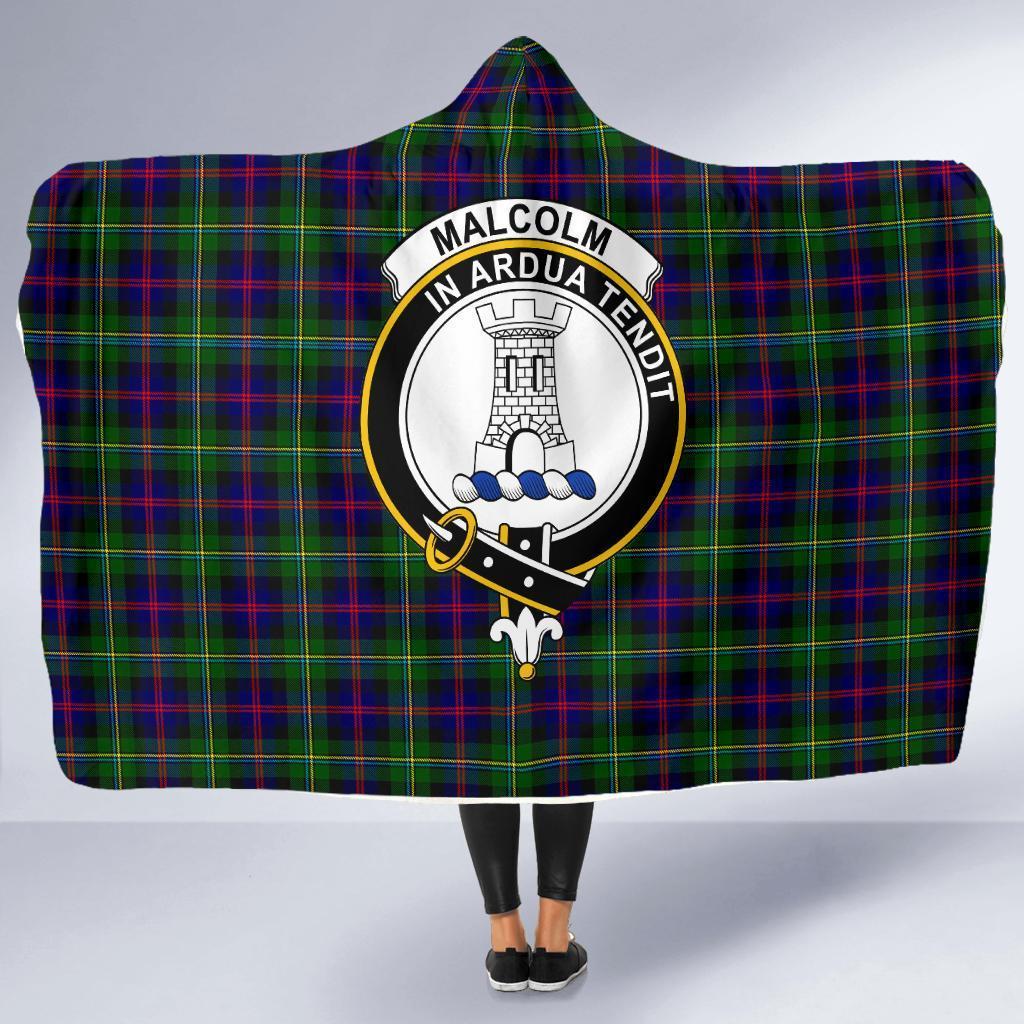 Malcolm (MacCallum) Tartan Crest Hooded Blanket