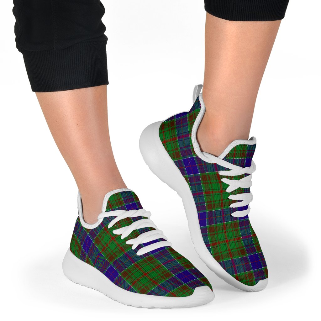 Adam Family Tartan Mesh Knit Sneakers