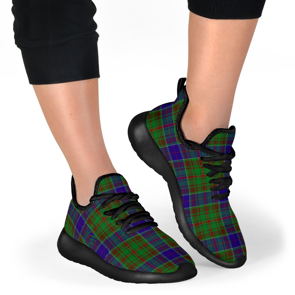 Adam Family Tartan Mesh Knit Sneakers