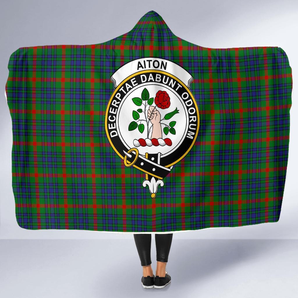 Aiton Family Tartan Crest Hooded Blanket